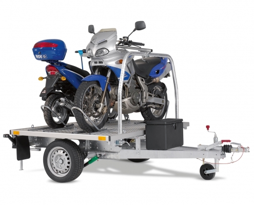 Universali motociklų priekaba Wheely Duo su didesniu pakrovimo plotu